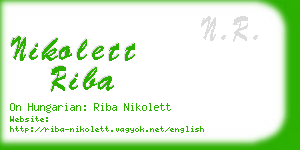 nikolett riba business card